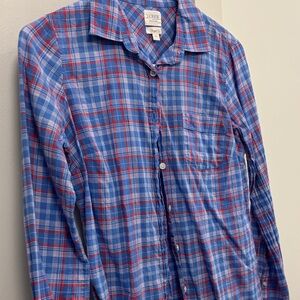 J. Crew Blue and Red plaid Shirt